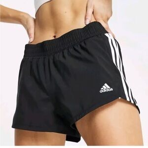 Adidas Women’s Pacer 3-Stripes Woven Shorts Black white